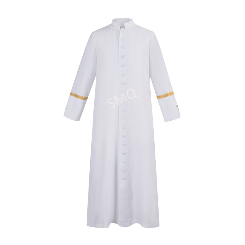 White contemporary catholic cassock