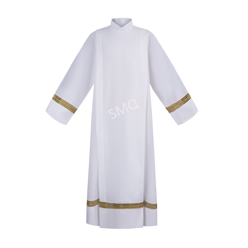 White Alb with gold lace