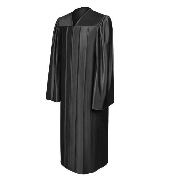 Shiny Finish Material Graduation Gown