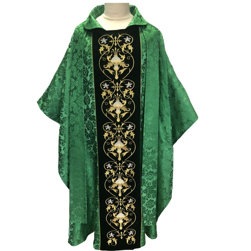 Green Jacquard Chasuble
