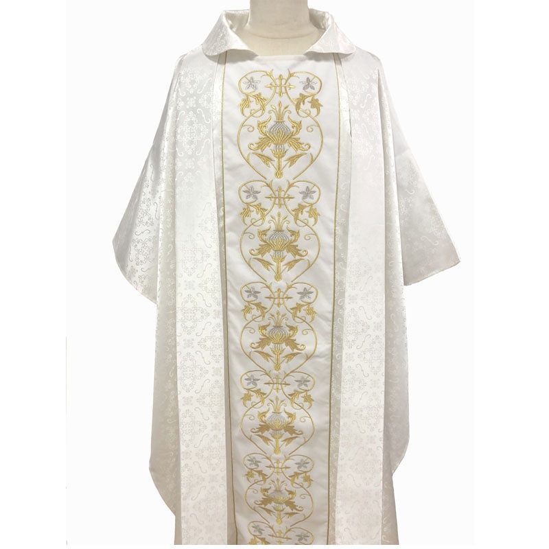 white Jacquard Chasuble