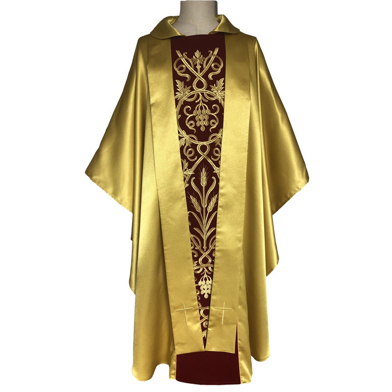 Gold satin Chasuble