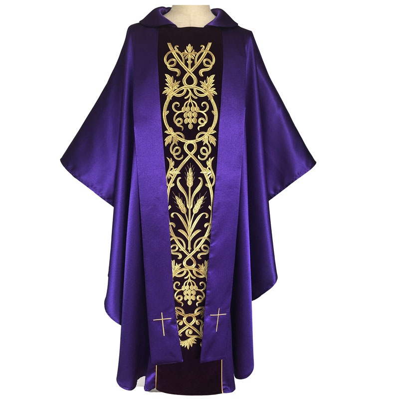 Purple satin Chasuble