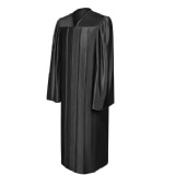Shiny Finish Material Graduation Gown