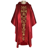 Red satin Chasuble